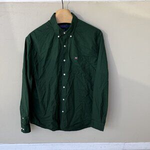 Crown And Ivy Men’s Long Sleeve Shirt Size XL Green Classic Fit